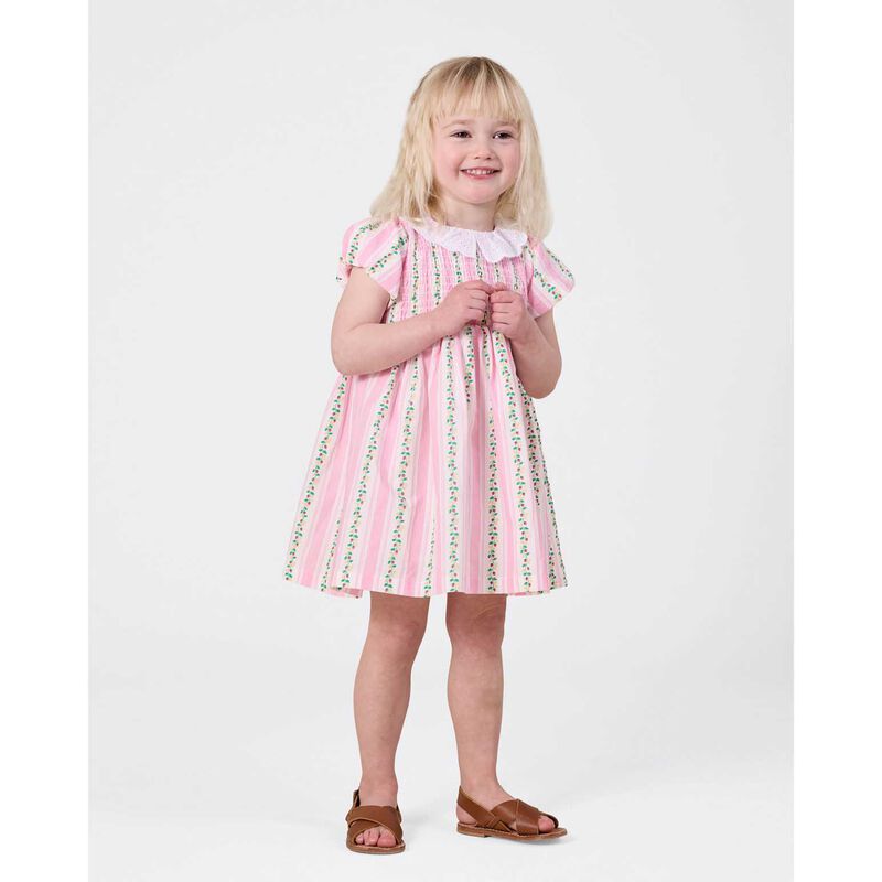 Goldie + Ace Strawberry Flo Smocked Dress 3-5Y image number 1
